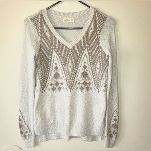 Hollister Preppy Sweater Soft Stretchy Geometric Southwest Pattern XS S